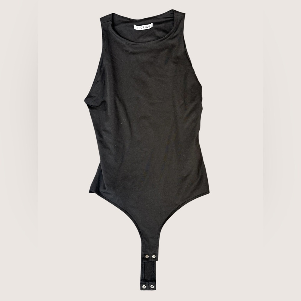Black Snap-Top Bodysuit